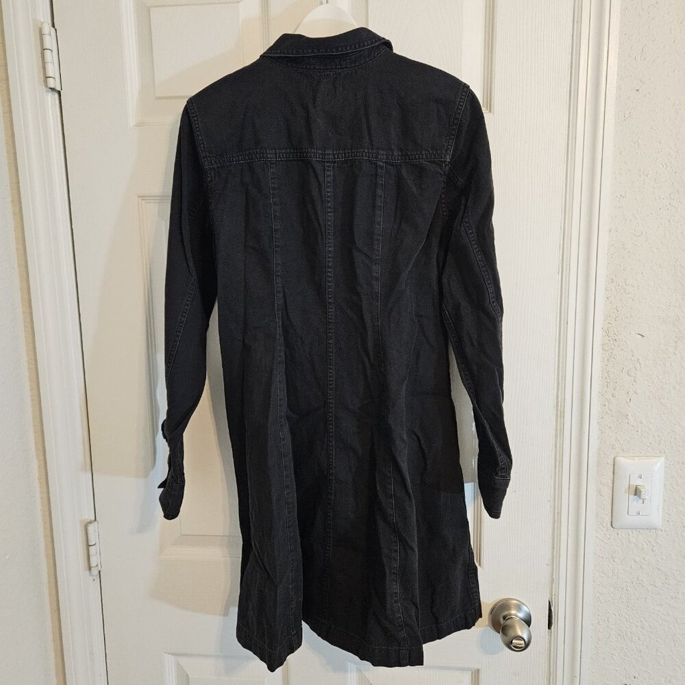 Madewell Denim Seamed Mini Dress in Washed Black Size 4 $114.99 MSRP - Picture 2 of 5